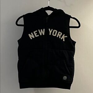 NWT Boys Ralph Lauren Hooded Black Quilted Vest size 7